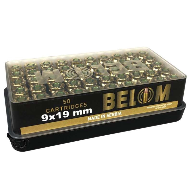 Bulk Belom 9mm ammunition wholesale at Bridgeport International