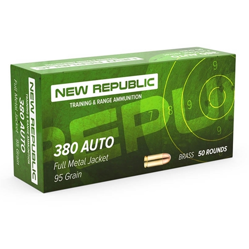 New Republic Training and Range 380 ACP Ammo 95 Grain FMJ